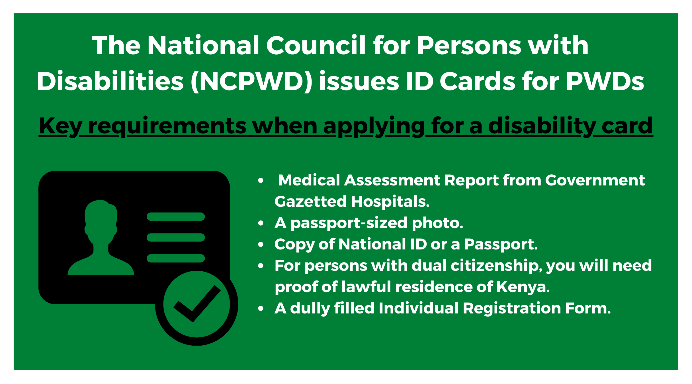 National Council for Persons with Disabilities (NCPWD) - Job